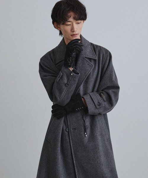 tk.TAKEO KIKUCHI（ティーケータケオキクチ）の「【本革／ギフトにおススメ】レースアップグローブ（手袋・メンズ・ブラック/ブラック系・00）」の6枚目の写真