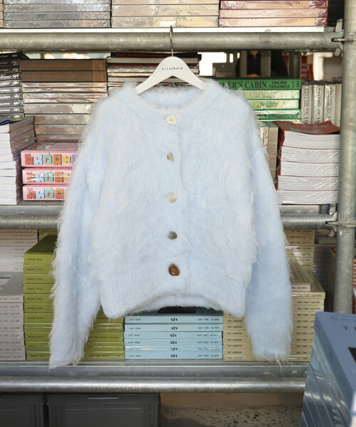 Firsthand（ファーストハンド）の「Firsthand/ファーストハンド バリエーション釦 シャギー ニットカーディガン（カーディガン/ボレロ・レディース・チャコールグレー/サックスブルー/ベージュ/ピンク・ﾌﾘ-）」の19枚目の写真