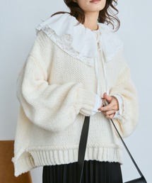 バルーンスリーブニット