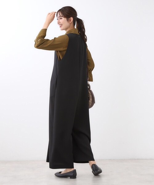 Reflect（リフレクト）の「【すっきり縦長シルエット】サロペットパンツ（サロペット/オーバーオール・レディース・ダークブラウン/ブラック・07/09/11/15 /17/13/05）」の9枚目の写真