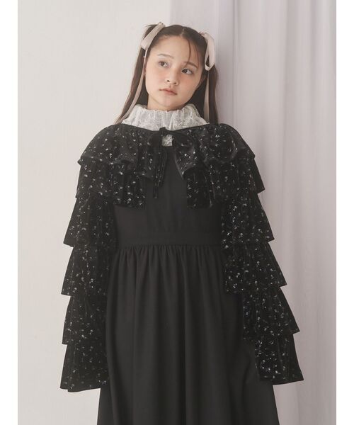 merry jenny（メリージェニー）の「ベロアティアードボレロ（カーディガン/ボレロ・レディース・その他1/アイボリー/ブラック・FREE）」の5枚目の写真