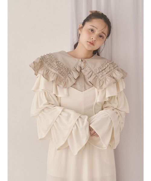 merry jenny（メリージェニー）の「ベロアティアードボレロ（カーディガン/ボレロ・レディース・その他1/アイボリー/ブラック・FREE）」の13枚目の写真