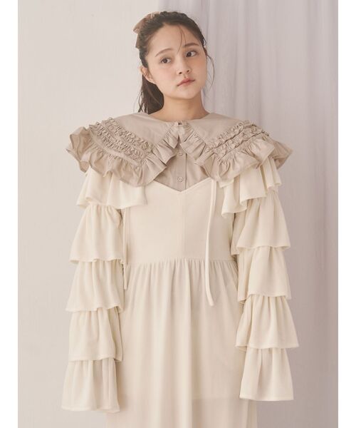 merry jenny（メリージェニー）の「ベロアティアードボレロ（カーディガン/ボレロ・レディース・その他1/アイボリー/ブラック・FREE）」の14枚目の写真