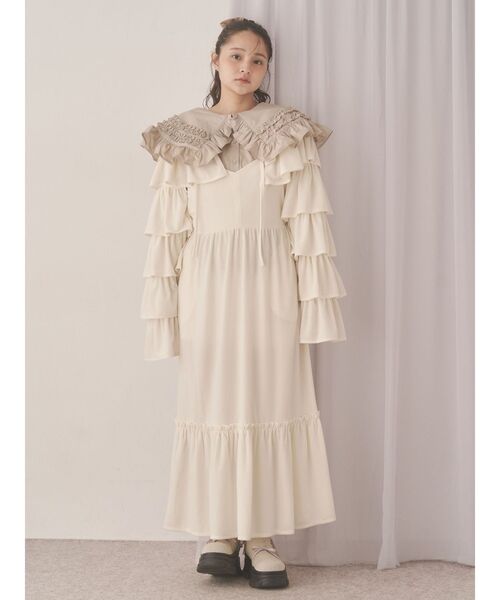 merry jenny（メリージェニー）の「ベロアティアードボレロ（カーディガン/ボレロ・レディース・その他1/アイボリー/ブラック・FREE）」の15枚目の写真