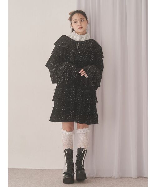 merry jenny（メリージェニー）の「ベロアティアードボレロ（カーディガン/ボレロ・レディース・その他1/アイボリー/ブラック・FREE）」の19枚目の写真