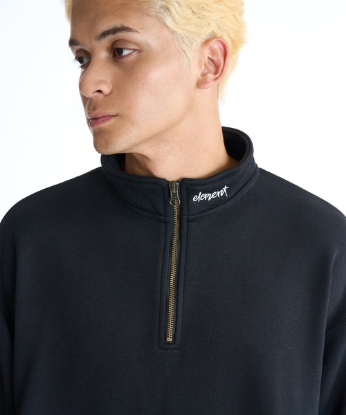 ELEMENT(エレメント)の「【直営店限定】ELEMENT メンズ PEACE HALF スウェットジャケット 【2025年秋冬モデル】/エレメントロゴワンポイントハーフジップスウェットトレーナー(スウェット・メンズ・ブラック/ホワイト系その他/ネイビー・MEDIUM/LARGE/X-LARGE)」の7枚目の写真