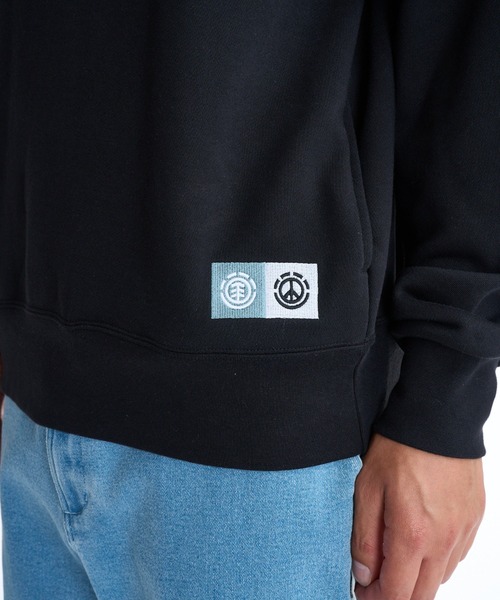 ELEMENT(エレメント)の「【直営店限定】ELEMENT メンズ PEACE HALF スウェットジャケット 【2025年秋冬モデル】/エレメントロゴワンポイントハーフジップスウェットトレーナー(スウェット・メンズ・ブラック/ホワイト系その他/ネイビー・MEDIUM/LARGE/X-LARGE)」の8枚目の写真