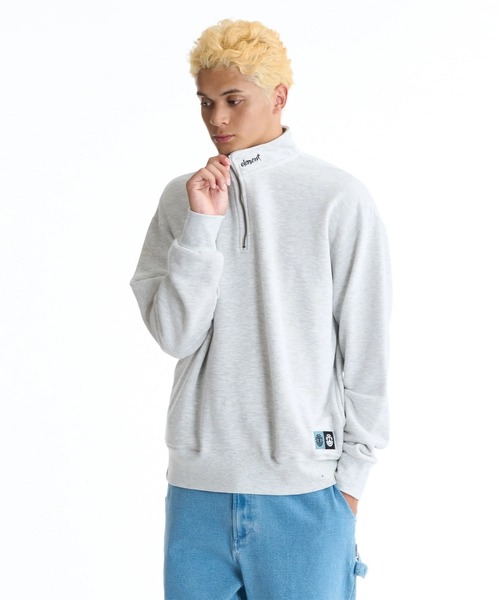 ELEMENT(エレメント)の「【直営店限定】ELEMENT メンズ PEACE HALF スウェットジャケット 【2025年秋冬モデル】/エレメントロゴワンポイントハーフジップスウェットトレーナー(スウェット・メンズ・ブラック/ホワイト系その他/ネイビー・MEDIUM/LARGE/X-LARGE)」の4枚目の写真
