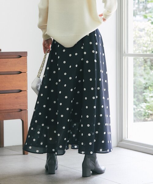 ラブティックボンボンドットオーガンサーキュラースカート セール】【名品・最強着映え】ドットオーガンサーキュラー
