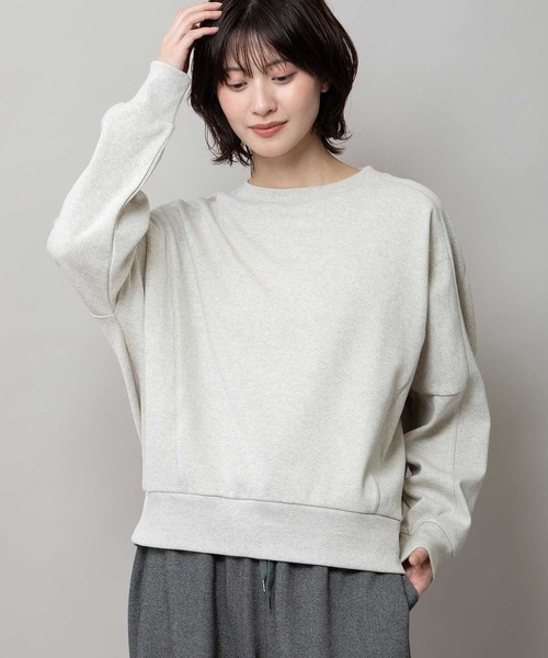 Munich（ミューニック）の「ハニカムサーマルショートスウェット（スウェット・レディース・オートミール/チャコールグレー/ブラック・FREE）」の3枚目の写真