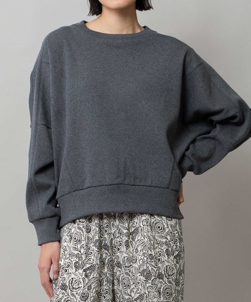 Munich（ミューニック）の「ハニカムサーマルショートスウェット（スウェット・レディース・オートミール/チャコールグレー/ブラック・FREE）」の2枚目の写真