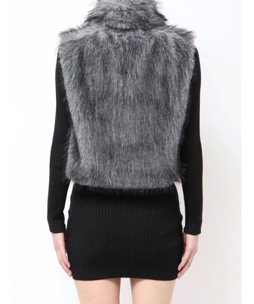 GYDA(ジェイダ)の「エコファーW ZIPベスト(ベスト・レディース・チャコールグレー/アイボリー・FREE)」の17枚目の写真