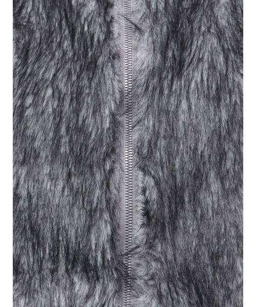 GYDA(ジェイダ)の「エコファーW ZIPベスト(ベスト・レディース・チャコールグレー/アイボリー・FREE)」の9枚目の写真