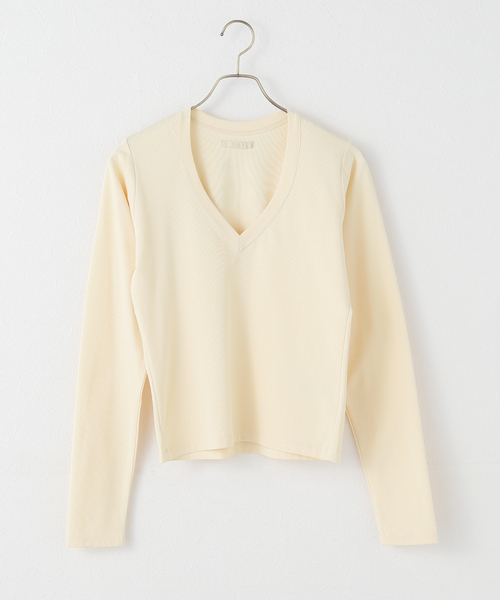 plage(プラージュ)の「Vneck ロンT(Tシャツ/カットソー・レディース・ブラウン/ブラック/アイボリー・FREE)」の10枚目の写真