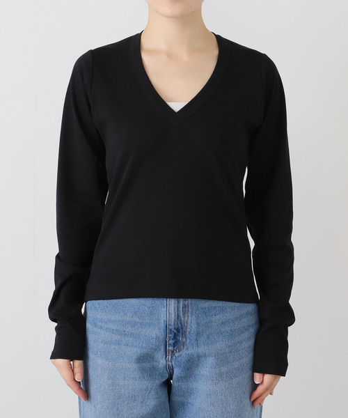 plage(プラージュ)の「Vneck ロンT(Tシャツ/カットソー・レディース・ブラウン/ブラック/アイボリー・FREE)」の7枚目の写真