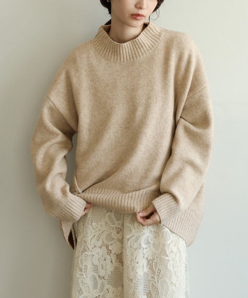 select MOCA Et(セレクトモカエト)の「【Et】Petit High Neck Cocoon Silhouette Knit(ニット/セーター・レディース・ベージュ/ブラック/カーキ・FREE)」の10枚目の写真