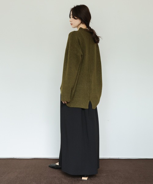 select MOCA Et(セレクトモカエト)の「【Et】Petit High Neck Cocoon Silhouette Knit(ニット/セーター・レディース・ベージュ/ブラック/カーキ・FREE)」の22枚目の写真