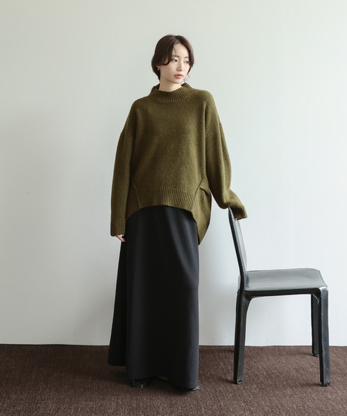 select MOCA Et(セレクトモカエト)の「【Et】Petit High Neck Cocoon Silhouette Knit(ニット/セーター・レディース・ベージュ/ブラック/カーキ・FREE)」の20枚目の写真