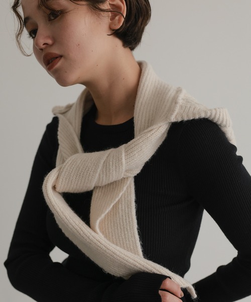 フード付きニットストール（ストール/ショール）｜attiree（アティレー