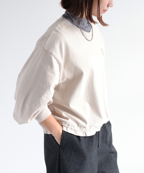 cepo（セポ）の「サガラ刺繍ドロストギャザープルオーバー（Tシャツ/カットソー・レディース・キャメル/ブラック/グレー・M）」の17枚目の写真
