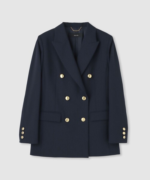 allureville(アルアバイル)の「リオペルダブルブレストジャケット(テーラードジャケット・レディース・キャメル/ネイビー・2/1)」の1枚目の写真