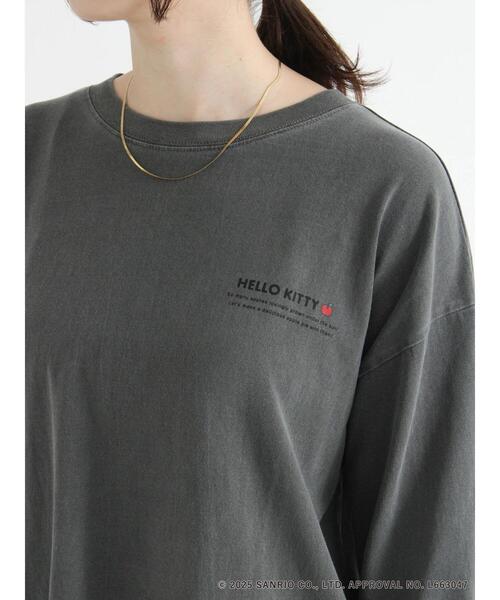 Te chichi TERRASSE(テチチテラス)の「【HELLO KITTY】プリントロングTシャツ(Tシャツ/カットソー・レディース・オフホワイト/チャコールグレー・F)」の8枚目の写真