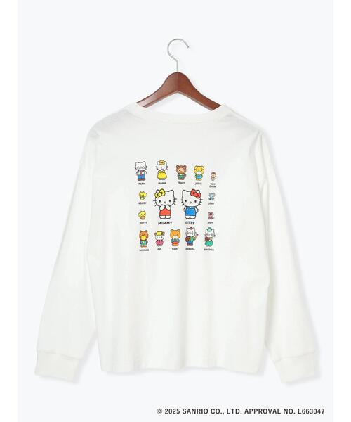 Te chichi TERRASSE(テチチテラス)の「【HELLO KITTY】プリントロングTシャツ(Tシャツ/カットソー・レディース・オフホワイト/チャコールグレー・F)」の12枚目の写真