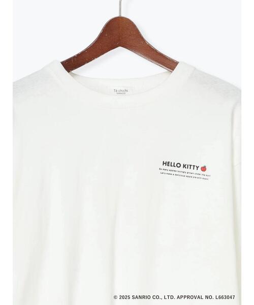 Te chichi TERRASSE(テチチテラス)の「【HELLO KITTY】プリントロングTシャツ(Tシャツ/カットソー・レディース・オフホワイト/チャコールグレー・F)」の13枚目の写真