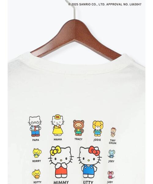 Te chichi TERRASSE(テチチテラス)の「【HELLO KITTY】プリントロングTシャツ(Tシャツ/カットソー・レディース・オフホワイト/チャコールグレー・F)」の16枚目の写真