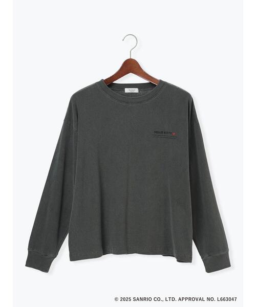 Te chichi TERRASSE(テチチテラス)の「【HELLO KITTY】プリントロングTシャツ(Tシャツ/カットソー・レディース・オフホワイト/チャコールグレー・F)」の18枚目の写真