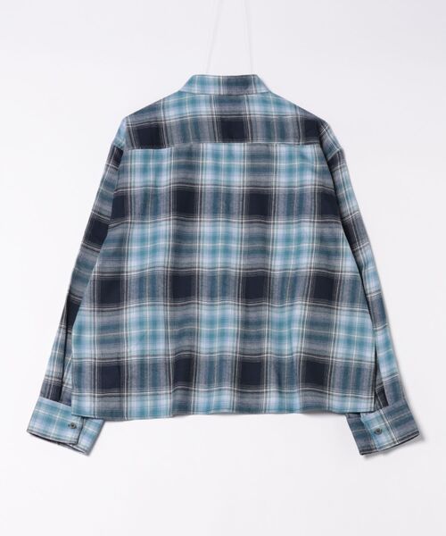 a.p.o.v.(エーピーオービー)の「a.p.o.v. オーバーサイズ短丈チェックネルシャツ(シャツ/ブラウス・メンズ・ブルー/ブラック/ネイビー・ONESIZE)」の4枚目の写真