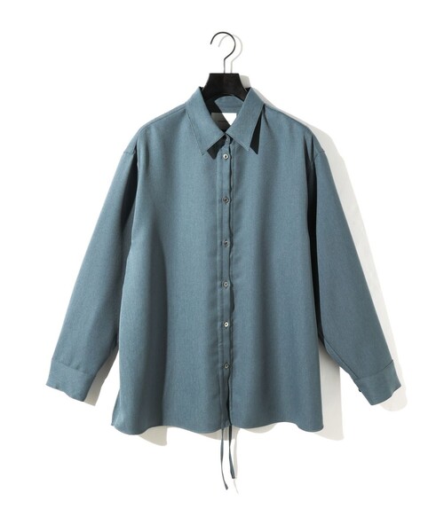 MIDIUMISOLID(ミディウミソリッド)の「MIDIUMISOLID ドローストリングシャツ(シャツ/ブラウス・レディース・ブラック/ライトグレー/ブラウン/オフホワイト・FREE)」の5枚目の写真