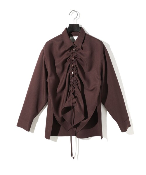 MIDIUMISOLID(ミディウミソリッド)の「MIDIUMISOLID ドローストリングシャツ(シャツ/ブラウス・レディース・ブラック/ライトグレー/ブラウン/オフホワイト・FREE)」の20枚目の写真
