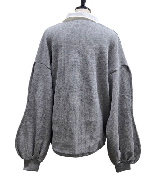 lilLilly(リルリリー)の「ワッフルラガーシャツミニワンピース(シャツ/ブラウス・レディース・グレー/ピンク/ホワイト・FREE)」の6枚目の写真