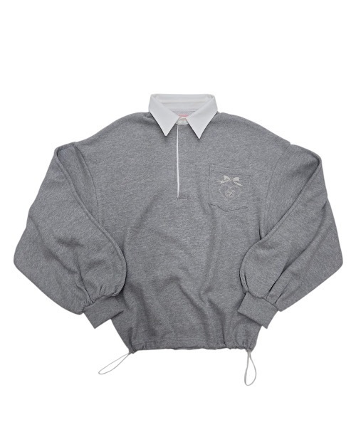 lilLilly(リルリリー)の「ワッフルラガーシャツミニワンピース(シャツ/ブラウス・レディース・グレー/ピンク/ホワイト・FREE)」の11枚目の写真