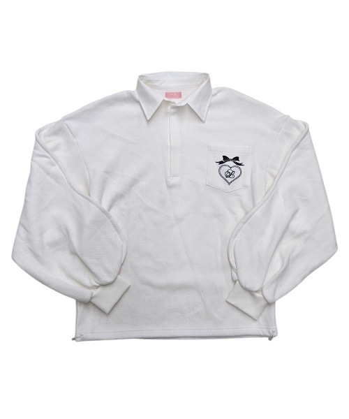 lilLilly(リルリリー)の「ワッフルラガーシャツミニワンピース(シャツ/ブラウス・レディース・グレー/ピンク/ホワイト・FREE)」の13枚目の写真