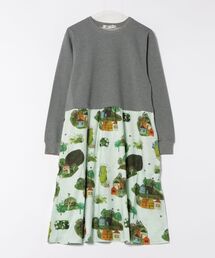 SUPER HAKKA フラワードット フロッキープリント フードワンピース SUPER HAKKA（スーパーハッカ）の「フラワードットフロッキープリント