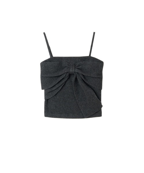 Lydie Ribbon-Tie Knit Ensemble（カーディガン/ボレロ）｜Her lip to