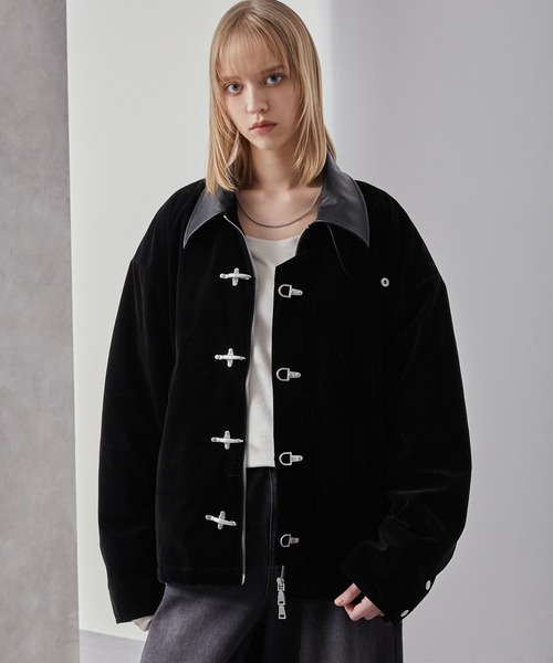 ファイヤーマン ベロア合皮切り替えジャケット（ブルゾン）｜Loose