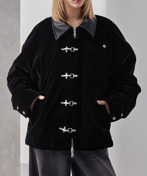 ファイヤーマン ベロア合皮切り替えジャケット（ブルゾン）｜Loose