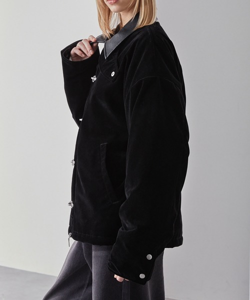 ファイヤーマン ベロア合皮切り替えジャケット（ブルゾン）｜Loose