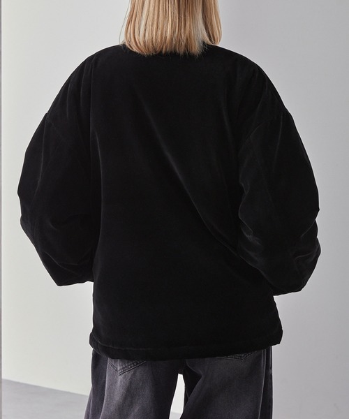 Loose/ルース(ルース)の「ファイヤーマン ベロア合皮切り替えジャケット(ブルゾン・メンズ・ワインレッド/ブラック・M/S/L)」の9枚目の写真