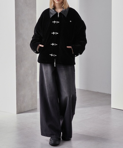 ファイヤーマン ベロア合皮切り替えジャケット（ブルゾン）｜Loose