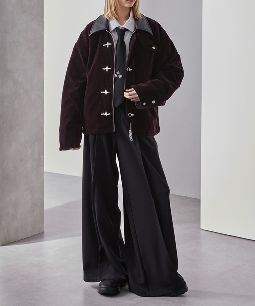 ファイヤーマン ベロア合皮切り替えジャケット（ブルゾン）｜Loose