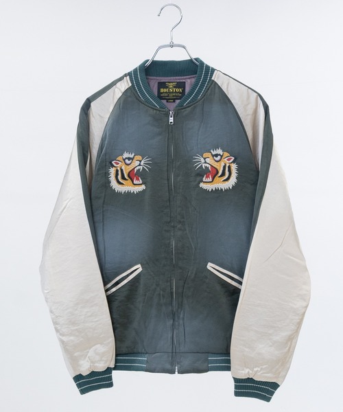 JOHN'S CLOSET(ジョンズクローゼット)の「【22】ヴィンテージ加工 レーヨンサテン スーベニアジャケット/スカジャン(スカジャン・メンズ・ブラック系2/グリーン系1/ブルー系2/ブラック系1/グリーン系2/ブルー系1・MEDIUM/LARGE/X-LARGE)」の9枚目の写真