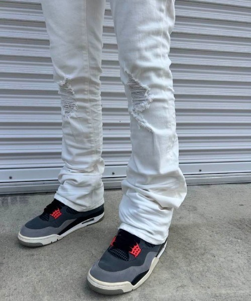 mnml(ミニマル)の「mnml/ミニマル/X598 SKINNY STACKED DENIM(デニムパンツ・メンズ・ブルー/ブラック系その他/ホワイト/ブラック・28/29/30/34/32)」の14枚目の写真