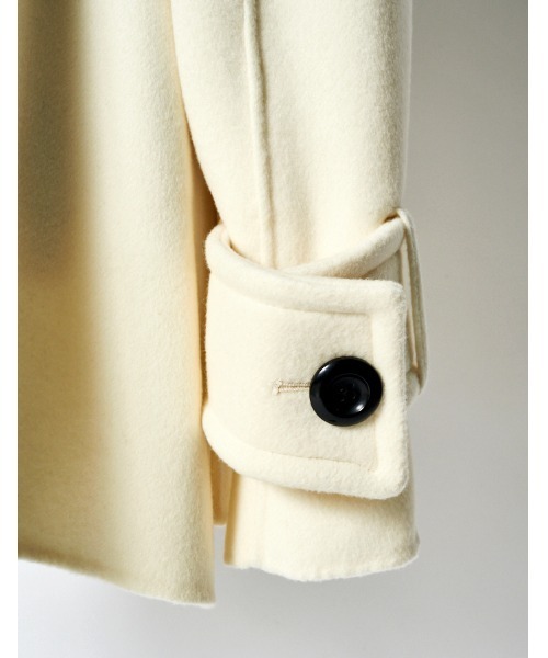 RUMCHE（ラムシェ）の「River Short Duffle Coat / リバーショートダッフルコート（ダッフルコート・レディース・ブラック/ホワイト・FREE）」の21枚目の写真
