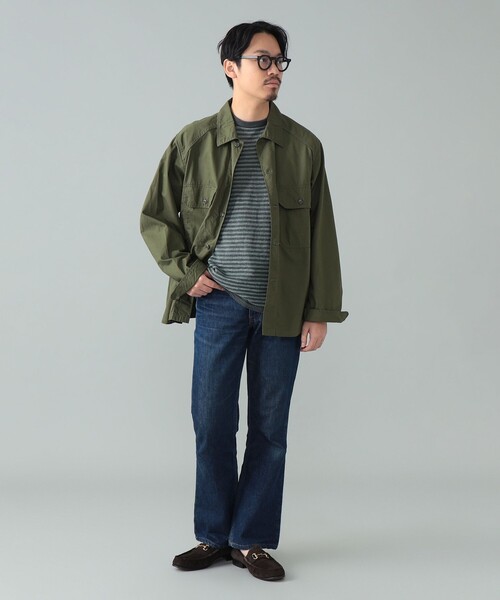A VONTADE / コットンポプリン シャツ ジャケット（ブルゾン）｜A