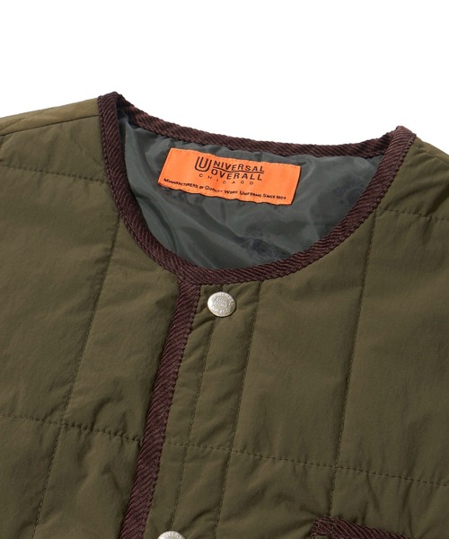 UNIVERSAL OVERALL(ユニバーサルオーバーオール)の「【UNIVERSAL OVERALL】キルティング中綿ジャケット(ブルゾン・レディース・ブラック/カーキ/グレー・MEDIUM/LARGE/X-LARGE)」の12枚目の写真