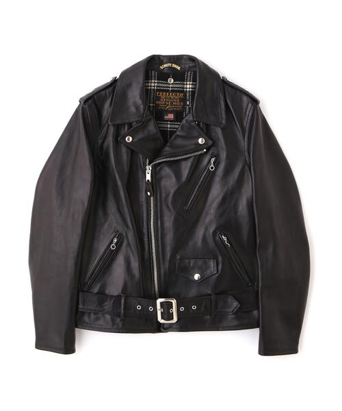 Schott（ショット）の「Schott/ショット/668US SPECIAL HORSEHIDE ONESTAR/スペシャルフォースハイド ワンスター（ライダースジャケット・メンズ・ブラック・36/38/40/42/44）」の2枚目の写真